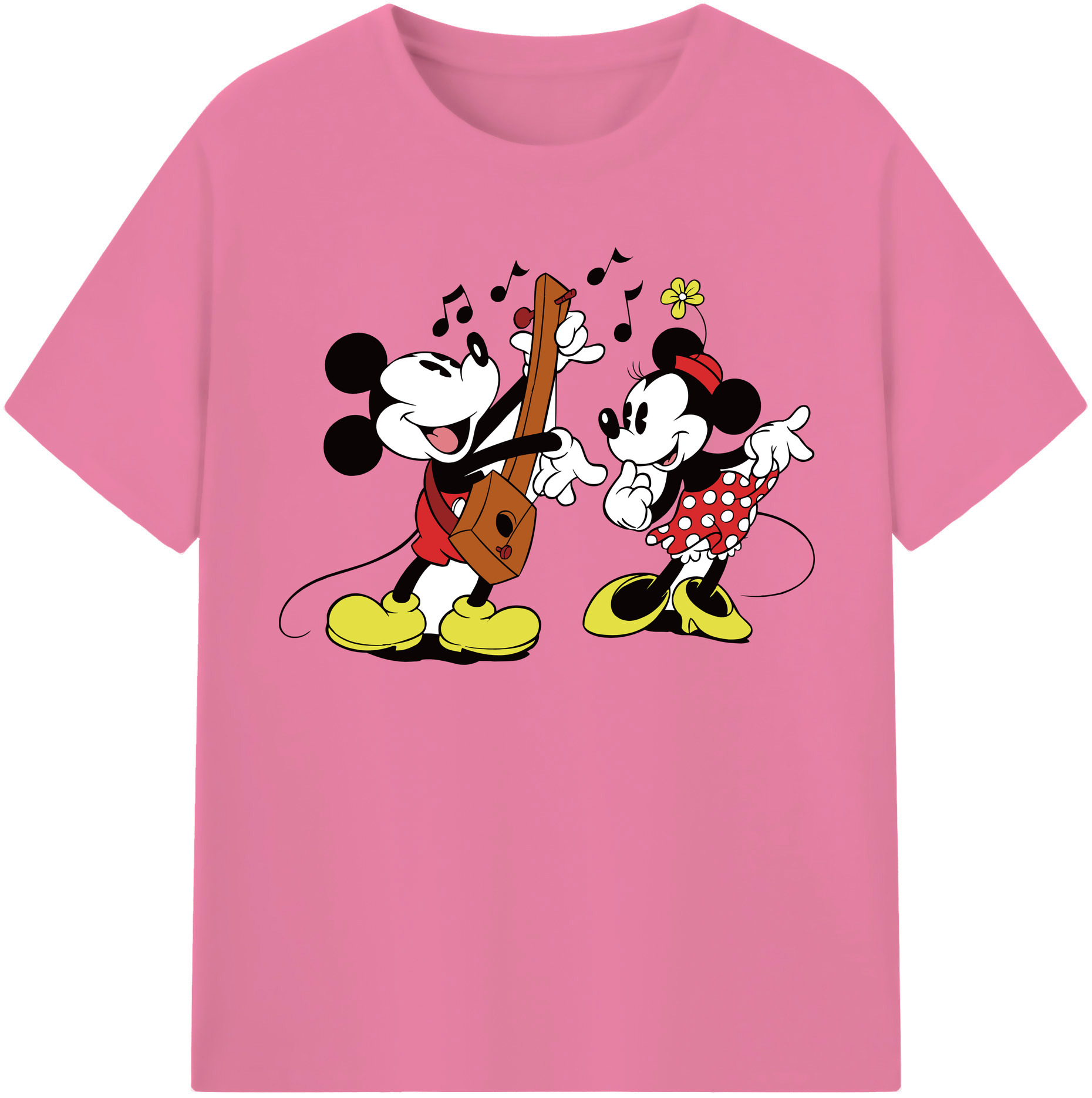 （画像用） ミッキーマウス Mickey Mouse 綿100％半袖Tシャツ（フロントプリント）